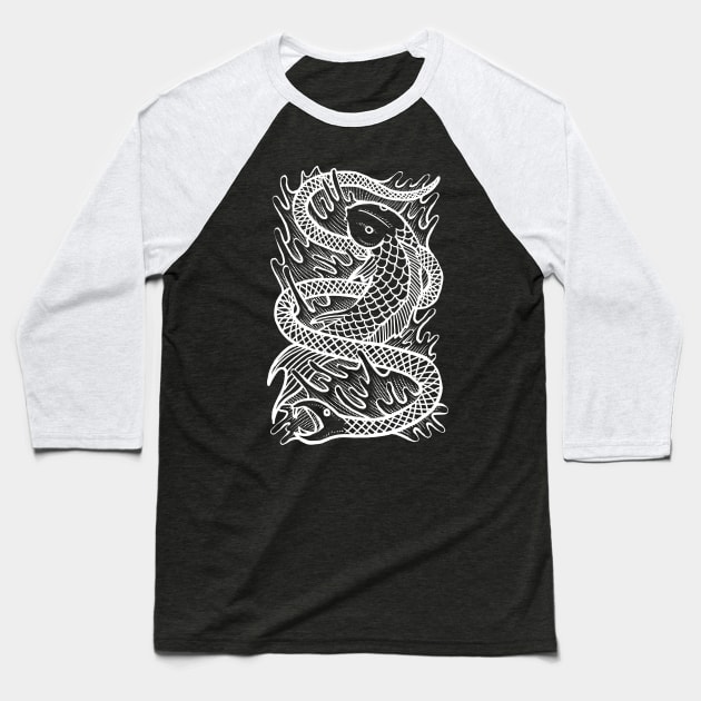 Snake and Carp Baseball T-Shirt by Buy Custom Things